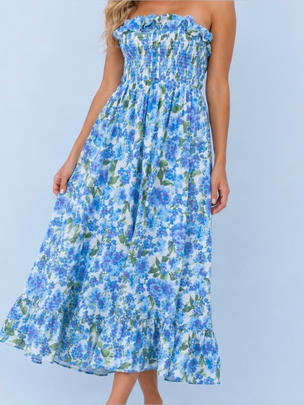 NEW Altar’d State Marita Strapless Midi / Maxi Dress Size Small NWT